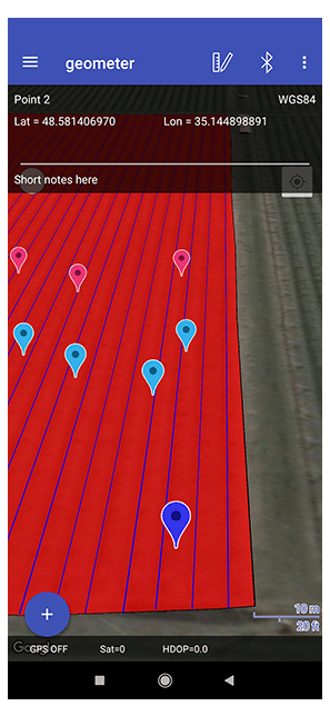 geometer SCOUT precision farming, gps area calculator, gps distance meter, gps area measure app, gps field area measure, land area measurement, vegetation maps, NDVI index, agro scouting, soil research, soil chemical analysis